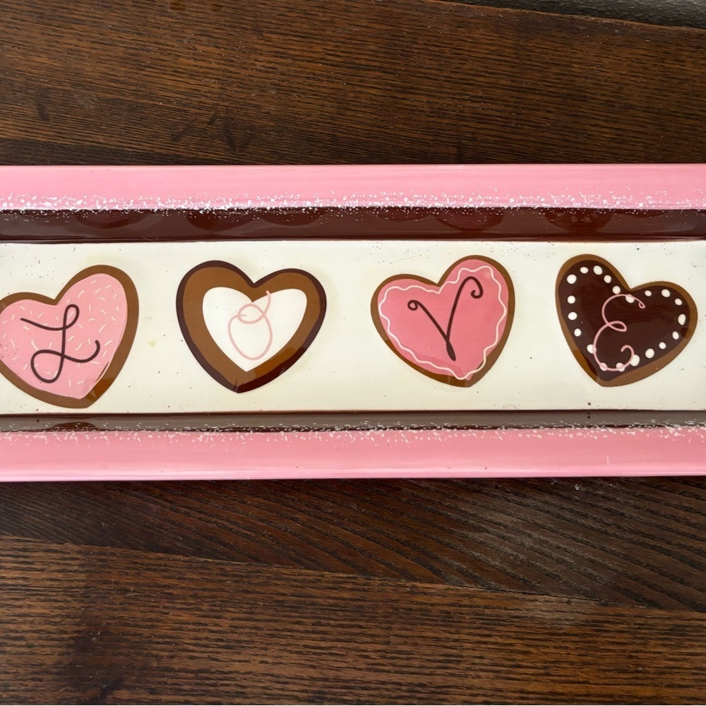 Pink and Brown Heart Wall Decor